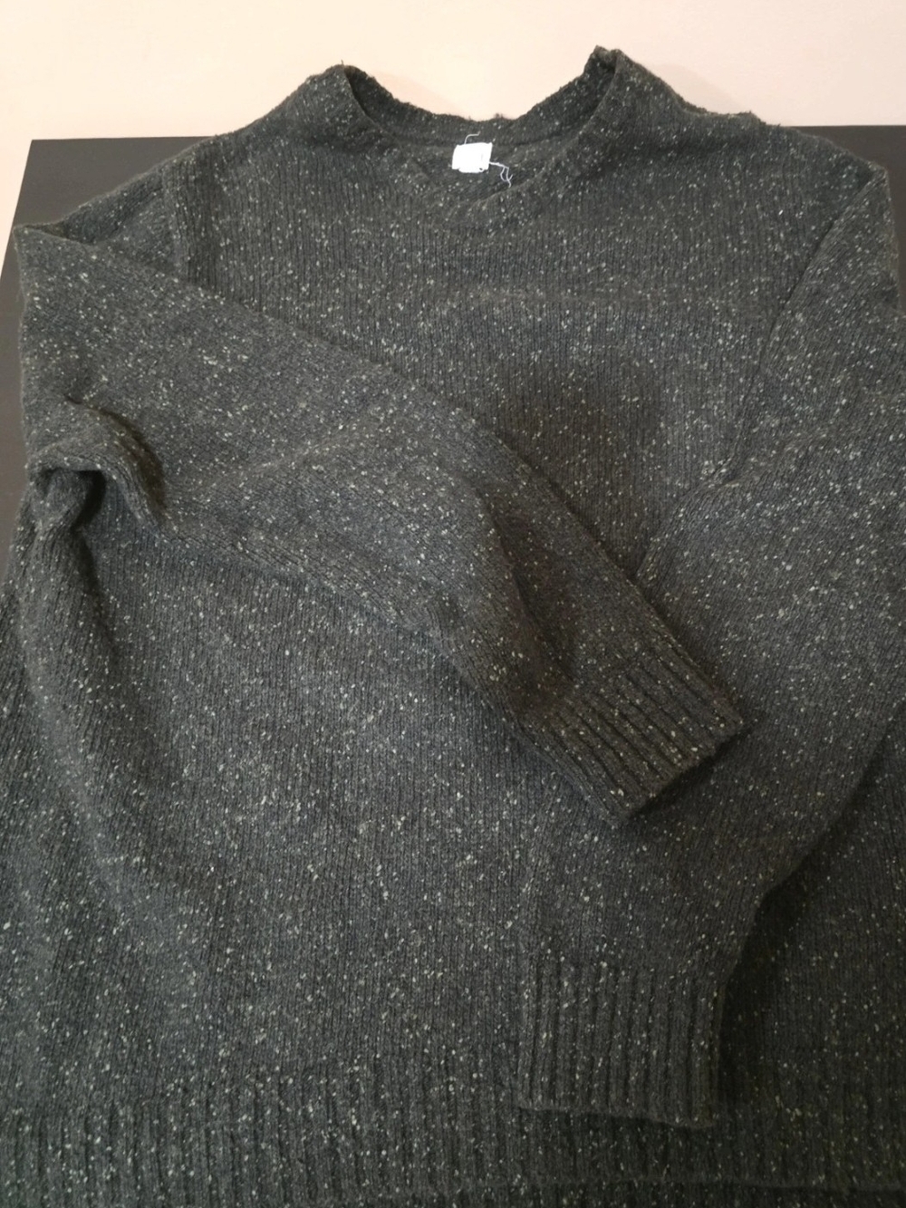 GAP Men's XXXL Olive Speckled Cotton Wool Blend Knit Pullover Sweater